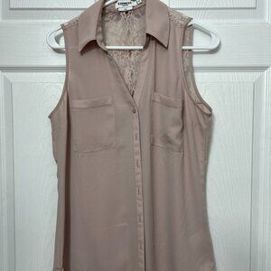 Sleeveless Lace Insert Top